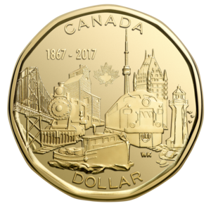 2017 1-dollar - Canada 150 - Connecting a Nation reverse
